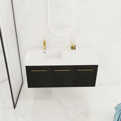 48 Inch Wall-Mounted Bathroom Vanity with Sink