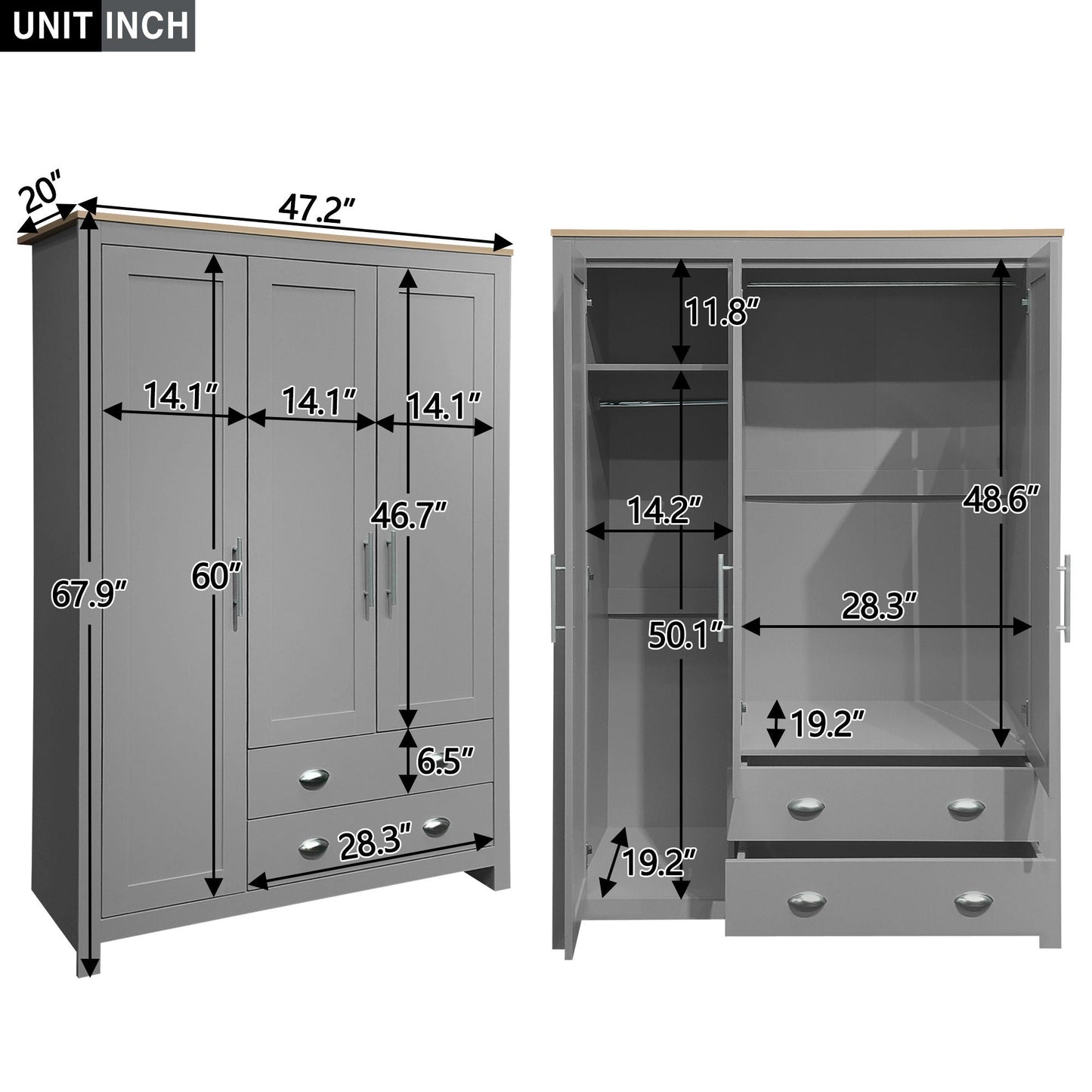 Wardrobe With Cabinets