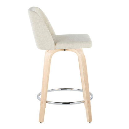 Counter Stool Swivel With Round Footrest (Set of 2)