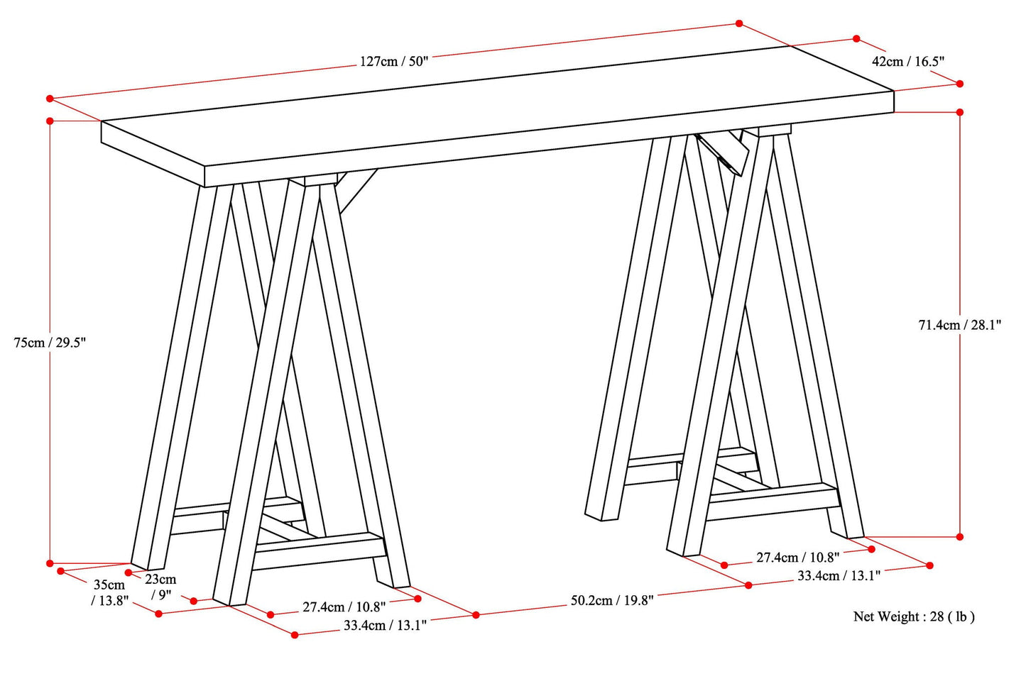 Handcrafted Console Sofa Table