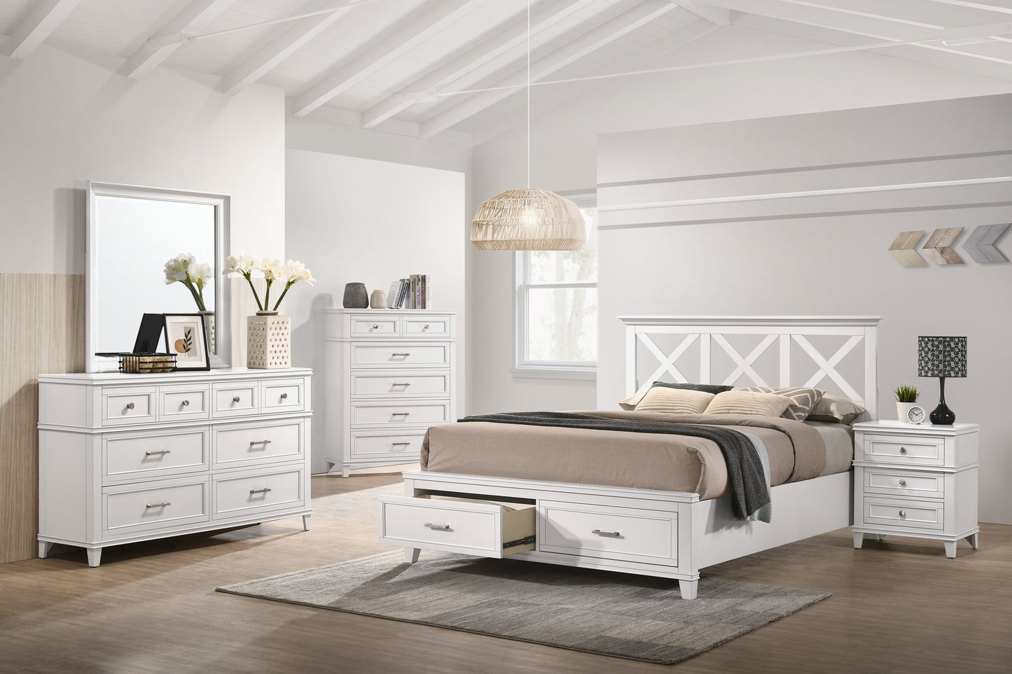 White 6 Drawer Dresser