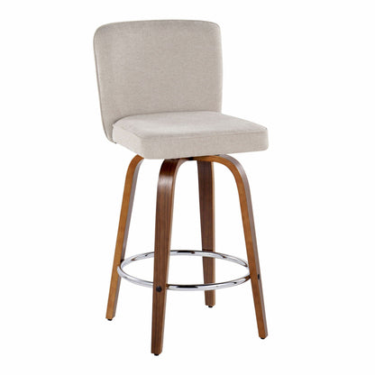 Counter Stool With Swivel With Round Footrest (Set of 2)