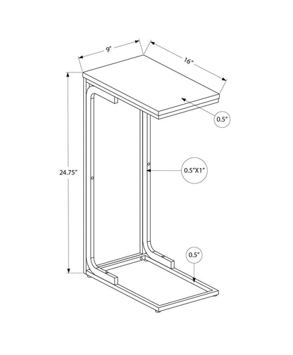 Stylish C-shaped Accent Table