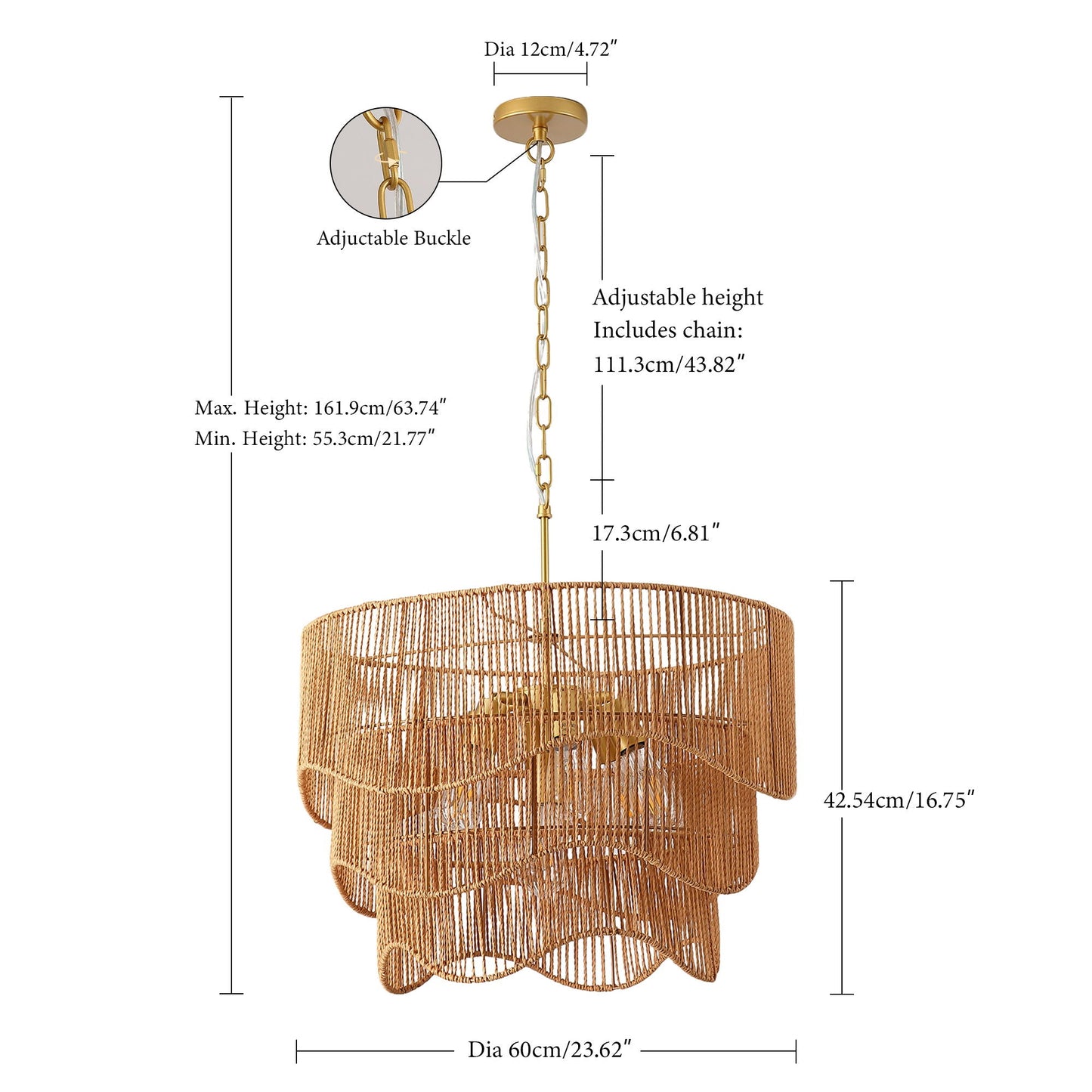 Chandelier With 7 Light E26 Base