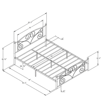 Bed Frame with Headboard and Footboard