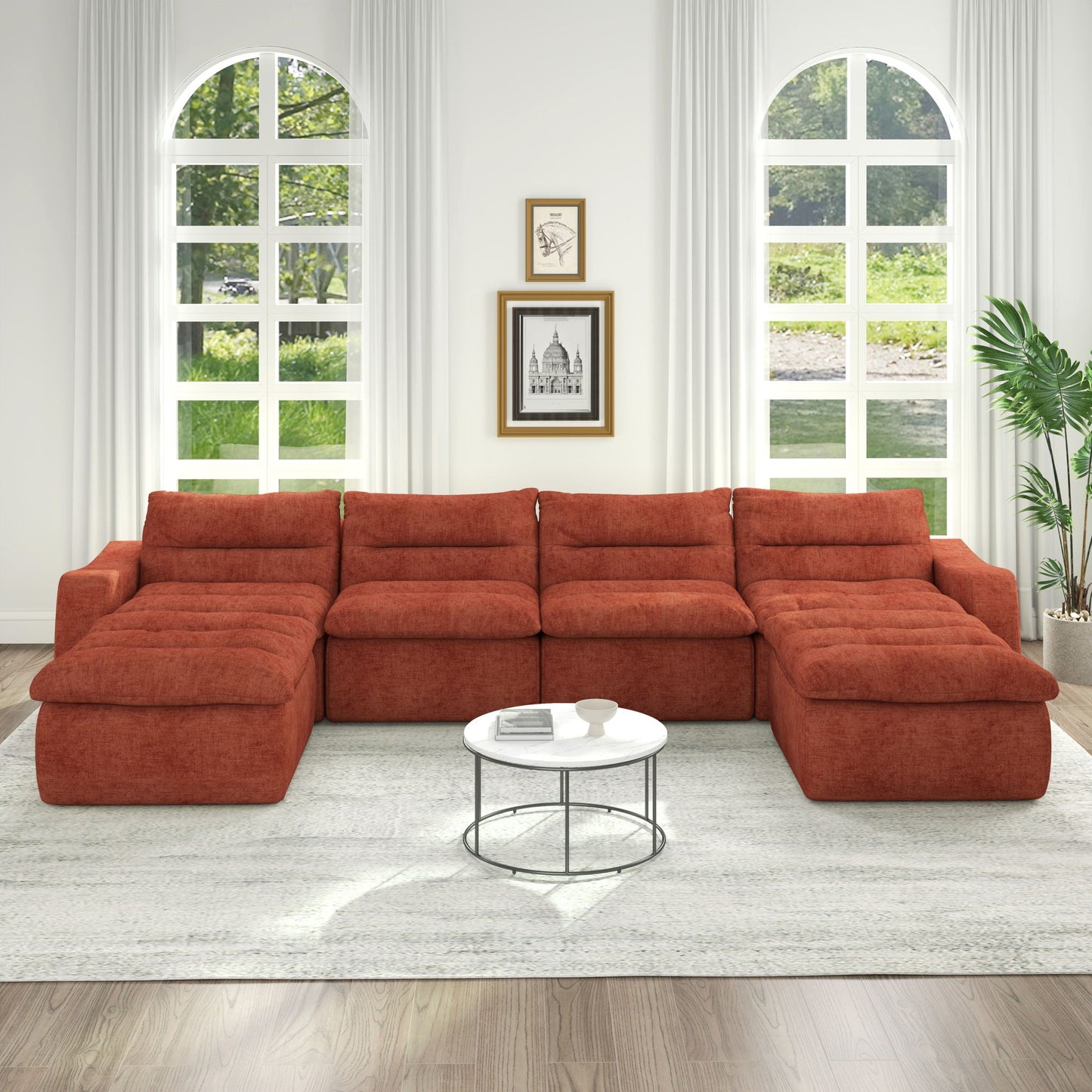 L Shaped Modular Beanbag Sofa