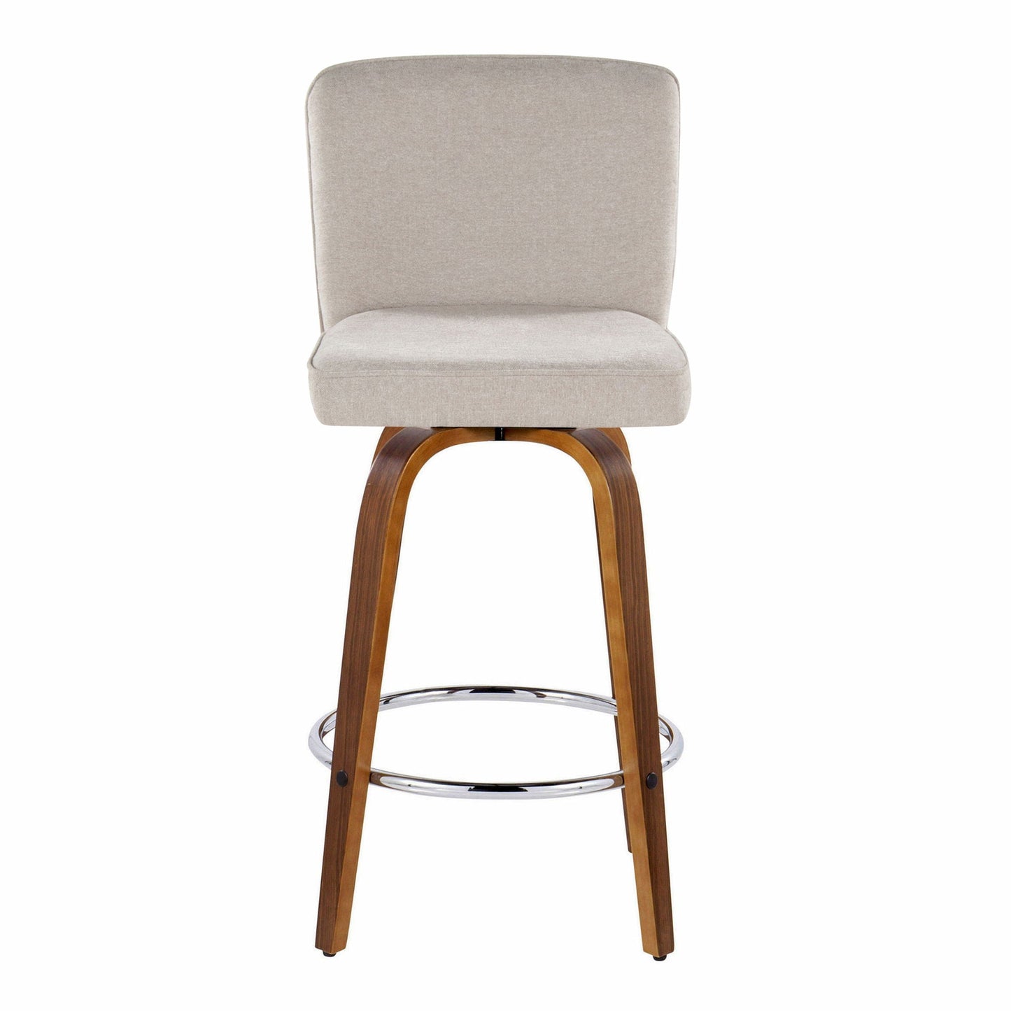 Counter Stool With Swivel With Round Footrest (Set of 2)