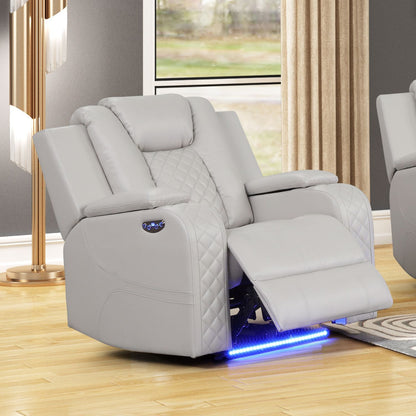 LED & Power Recliner Chair With Adjustable Headrest