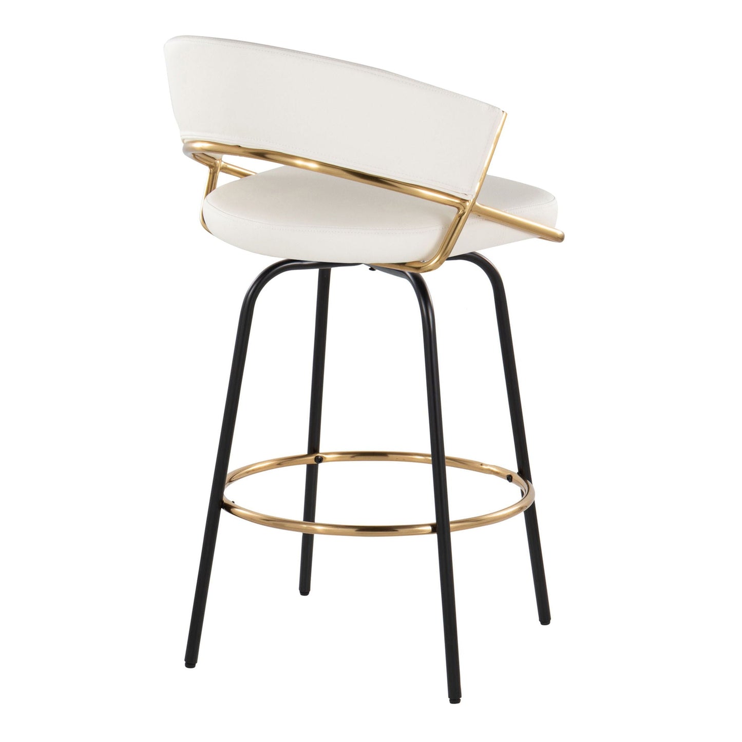 Counter Stool With Swivel Round Footrest (Set of 2)