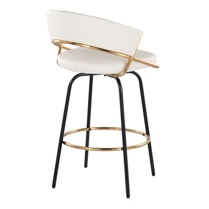 Counter Stool With Swivel Round Footrest (Set of 2)