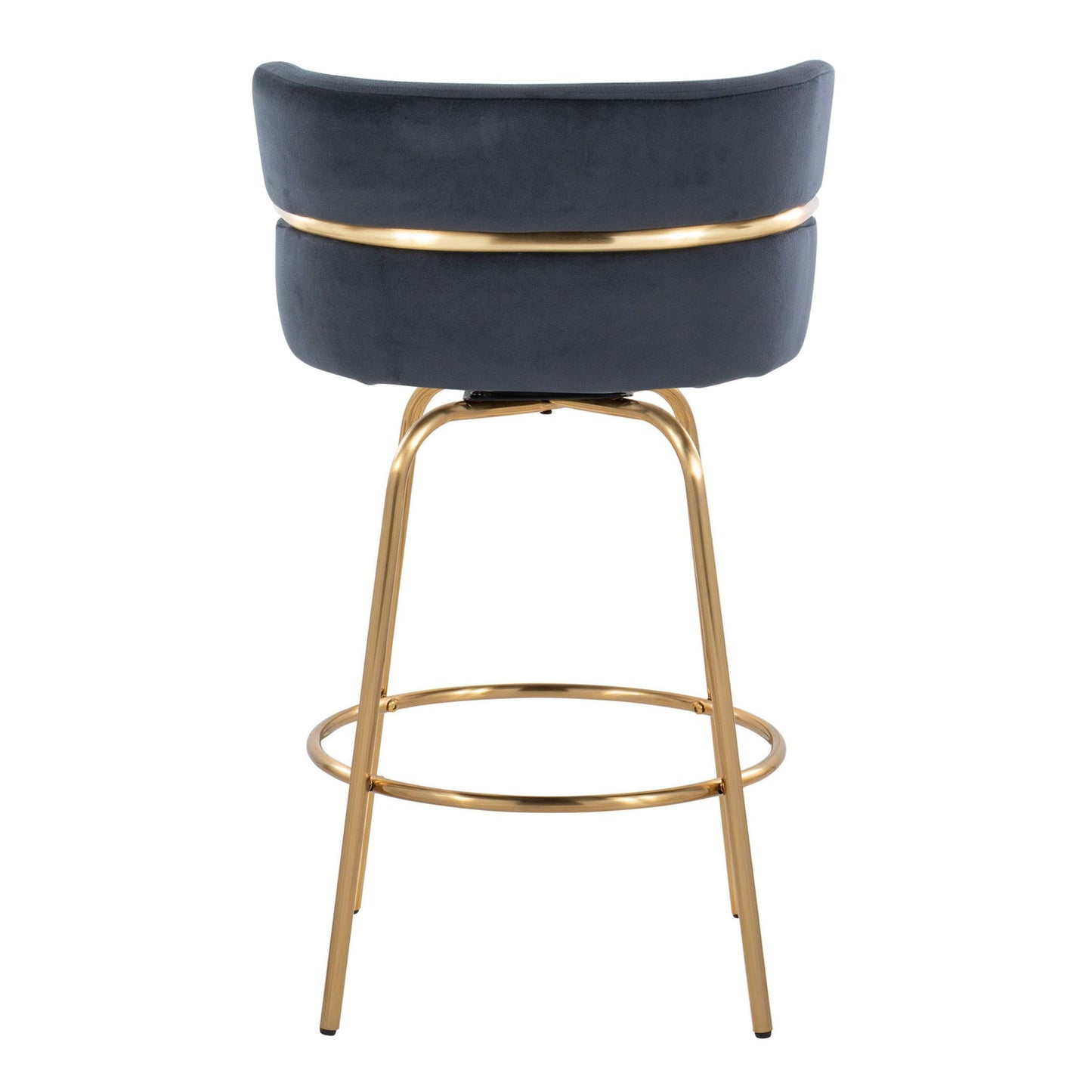 Counter Stool With Swivel With Round Footrest (Set of 2)