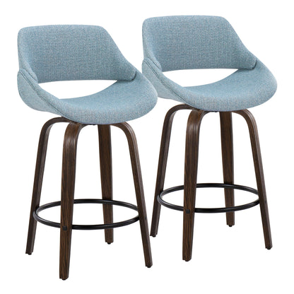 Counter Stool & Round Footrest (Set of 2)
