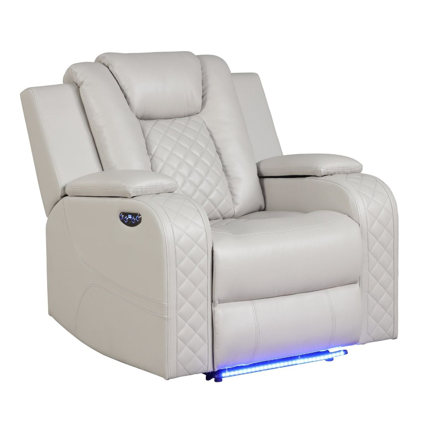 LED & Power Recliner Chair With Adjustable Headrest