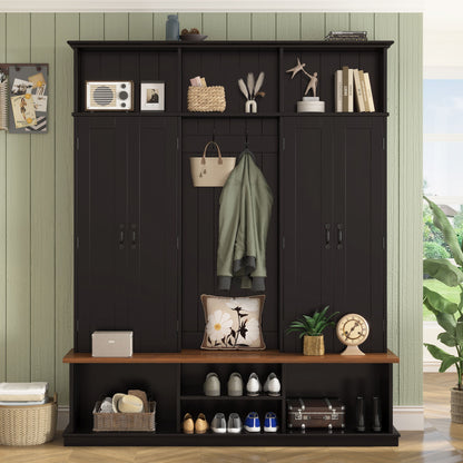Entryway Hall Tree With Bench