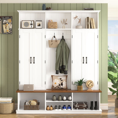 Entryway Hall Tree With Bench