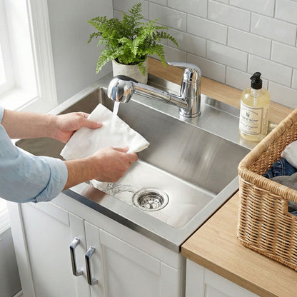 Laundry Cabinet & Faucet And Stainless Steel Sink
