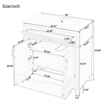 Bathroom Vanity With Sink Storage Cabinet