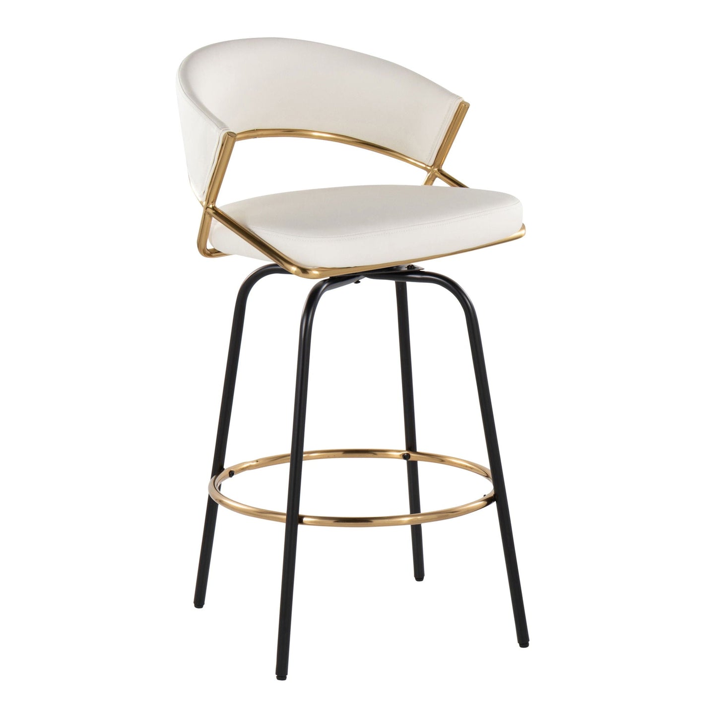 Counter Stool With Swivel Round Footrest (Set of 2)