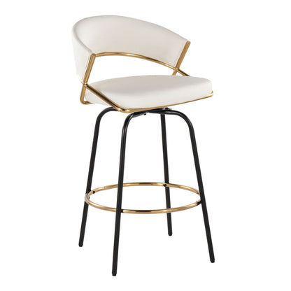 Counter Stool With Swivel Round Footrest (Set of 2)