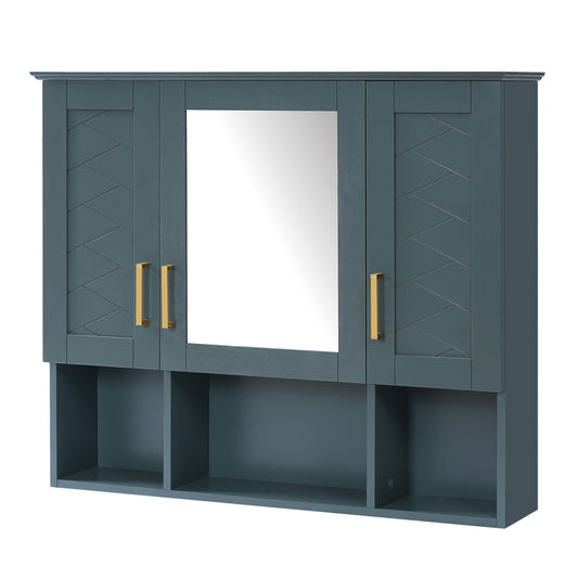 Modern Wall Mounted Medicine Cabinet With Adjustable Shelves, Soft Close Doors, High Define Mirror