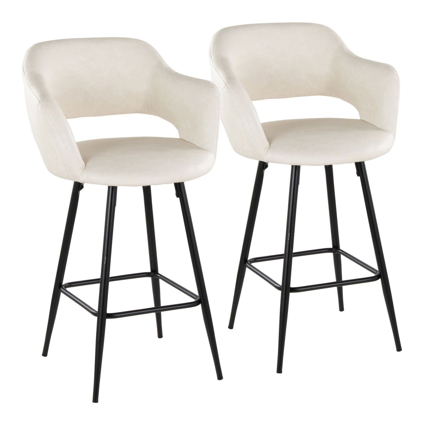 Counter Stool With Square Footrest (Set of 2)