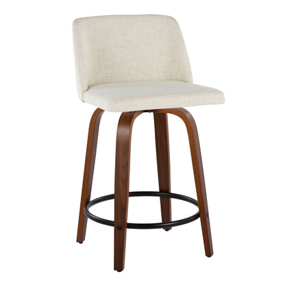 Counter Stool Swivel With Round Footrest (Set of 2)