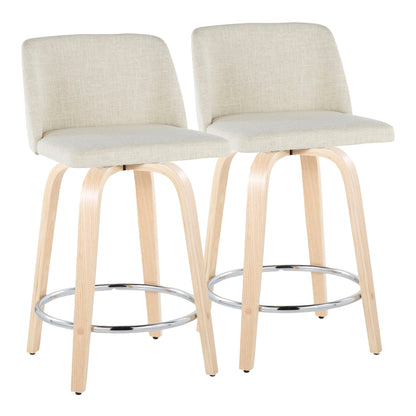 Counter Stool Swivel With Round Footrest (Set of 2)