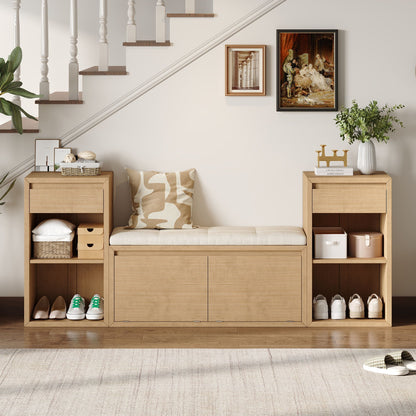 Entryway Storage Bench With Cushion
