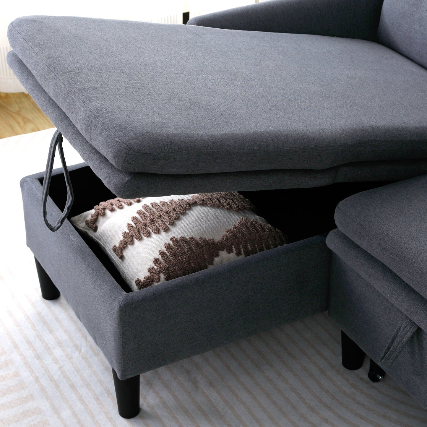 Chaise Sectional Sofa With Storage