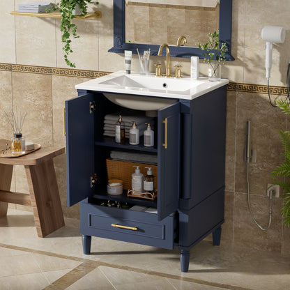 Vanity With Ornate French Cylinder Legs