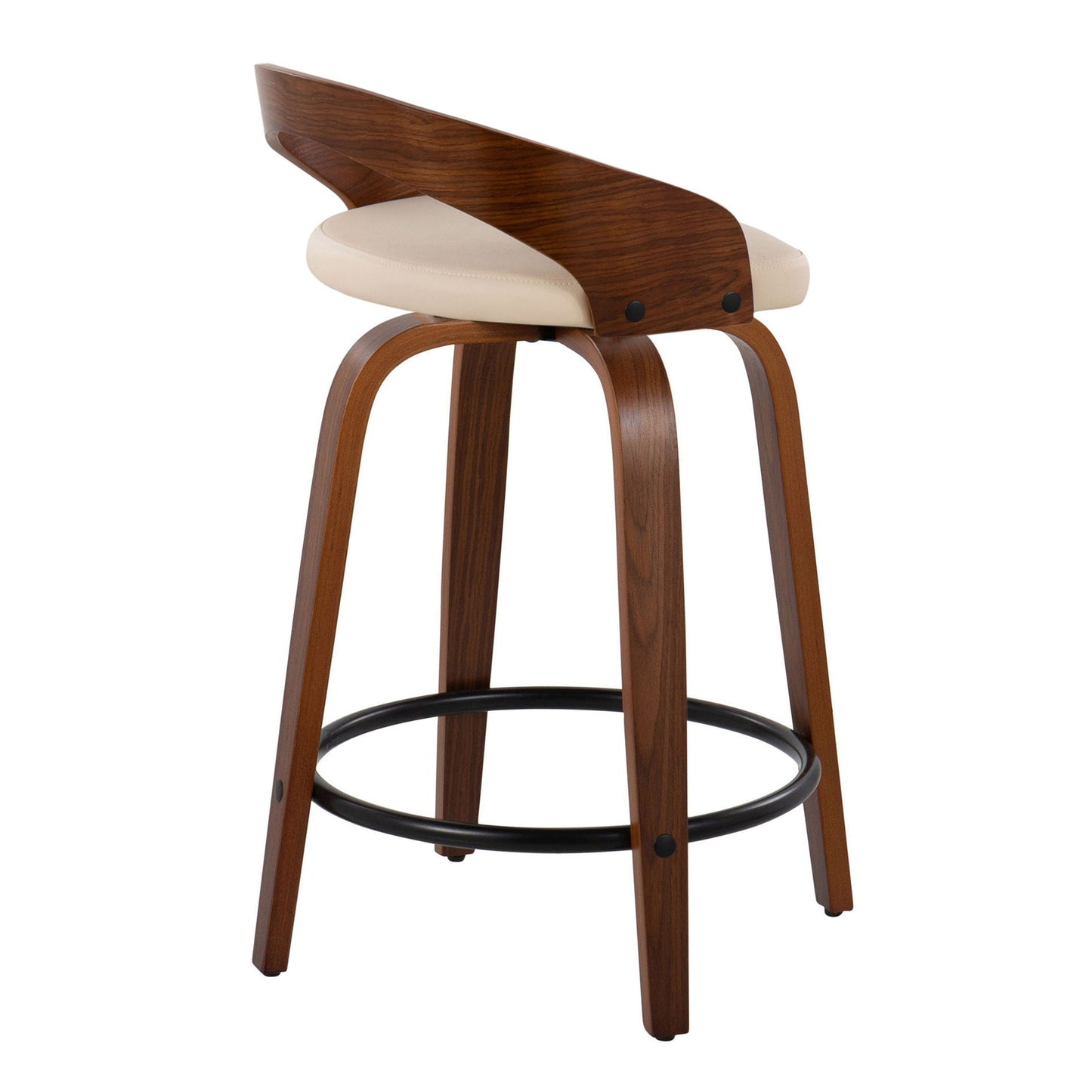 Counter Stool & Swivel With Round Footrest (Set of 2)