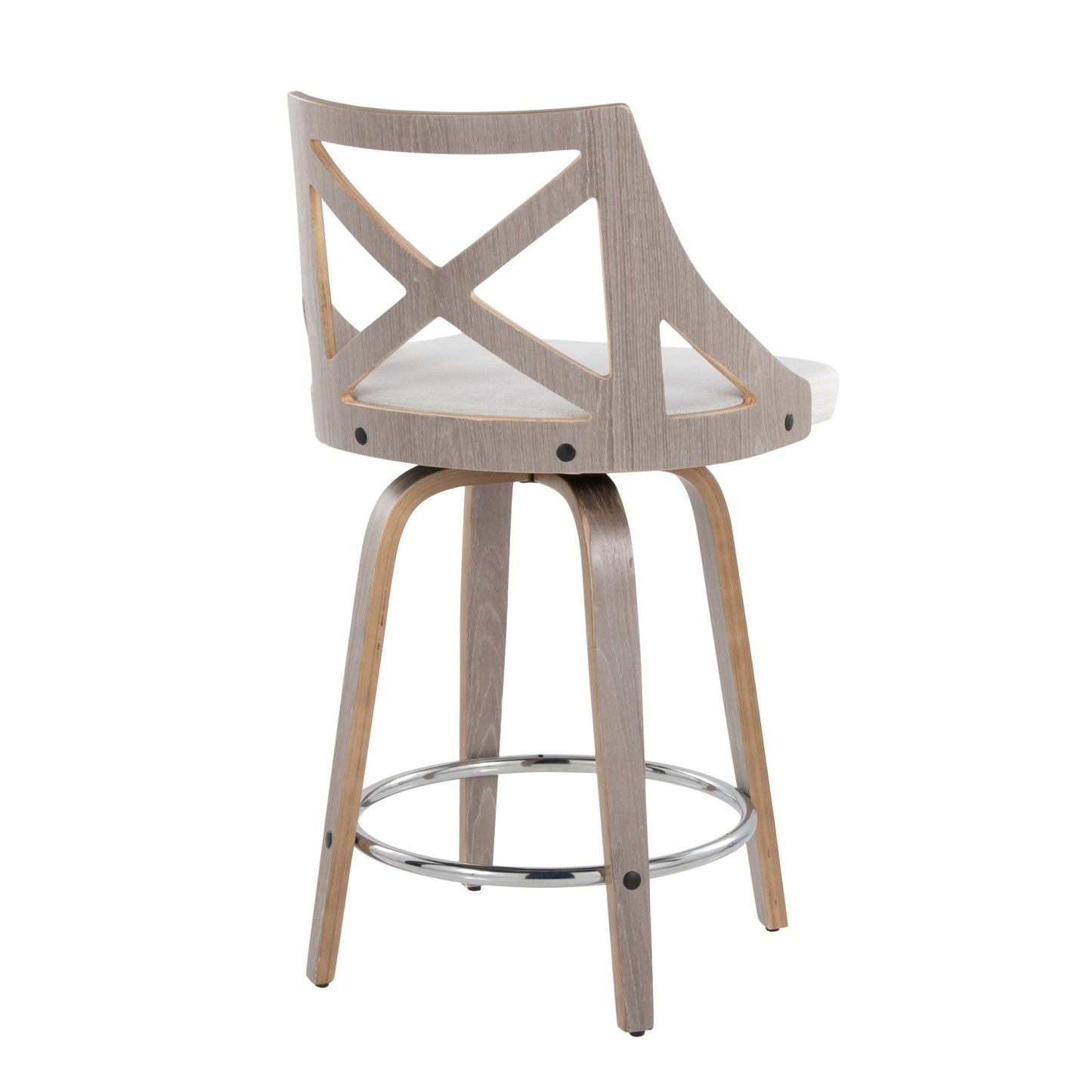 Counter Stool & Swivel With Round Footrest (Set of 2)