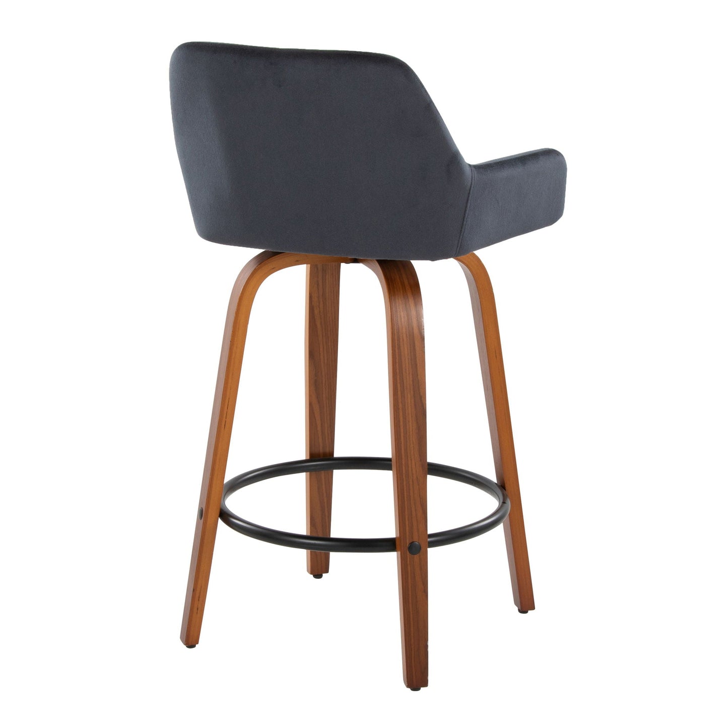Counter Stool With Swivel With Round Footrest (Set of 2)
