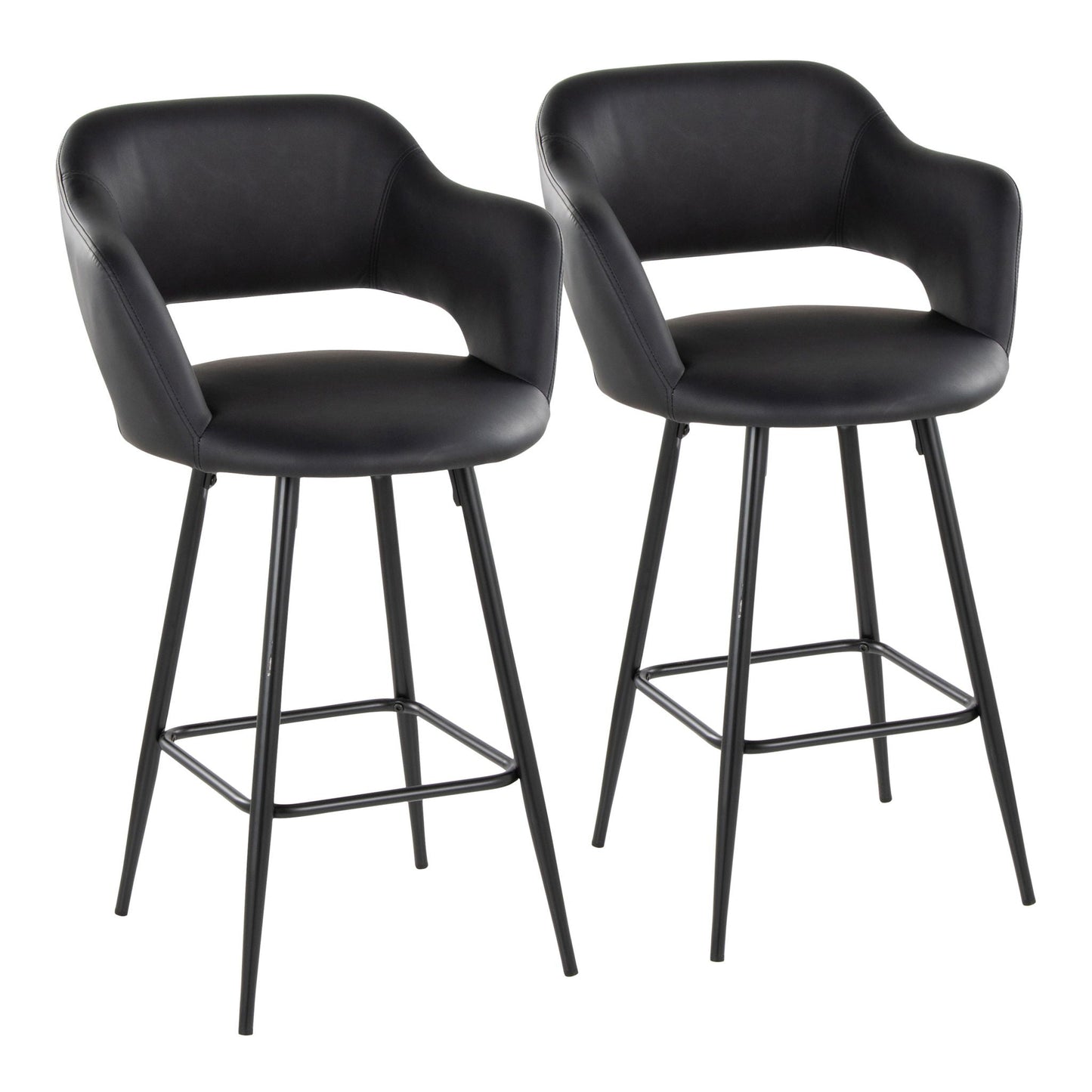Counter Stool With Square Footrest (Set of 2)