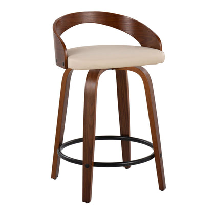 Counter Stool & Swivel With Round Footrest (Set of 2)