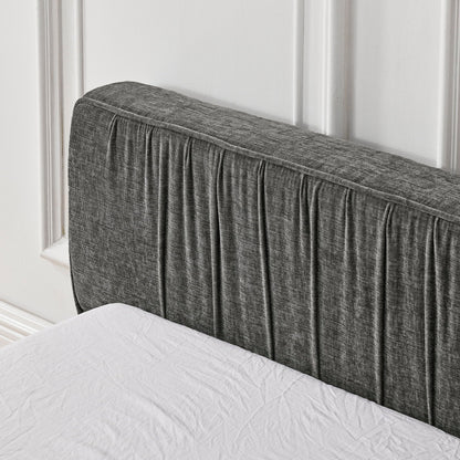 Platform Bed Frame With Pleated Design