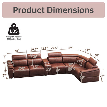 6 Piece Modular Sectional Sofa