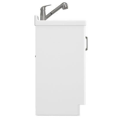 Laundry Cabinet & Faucet And Stainless Steel Sink
