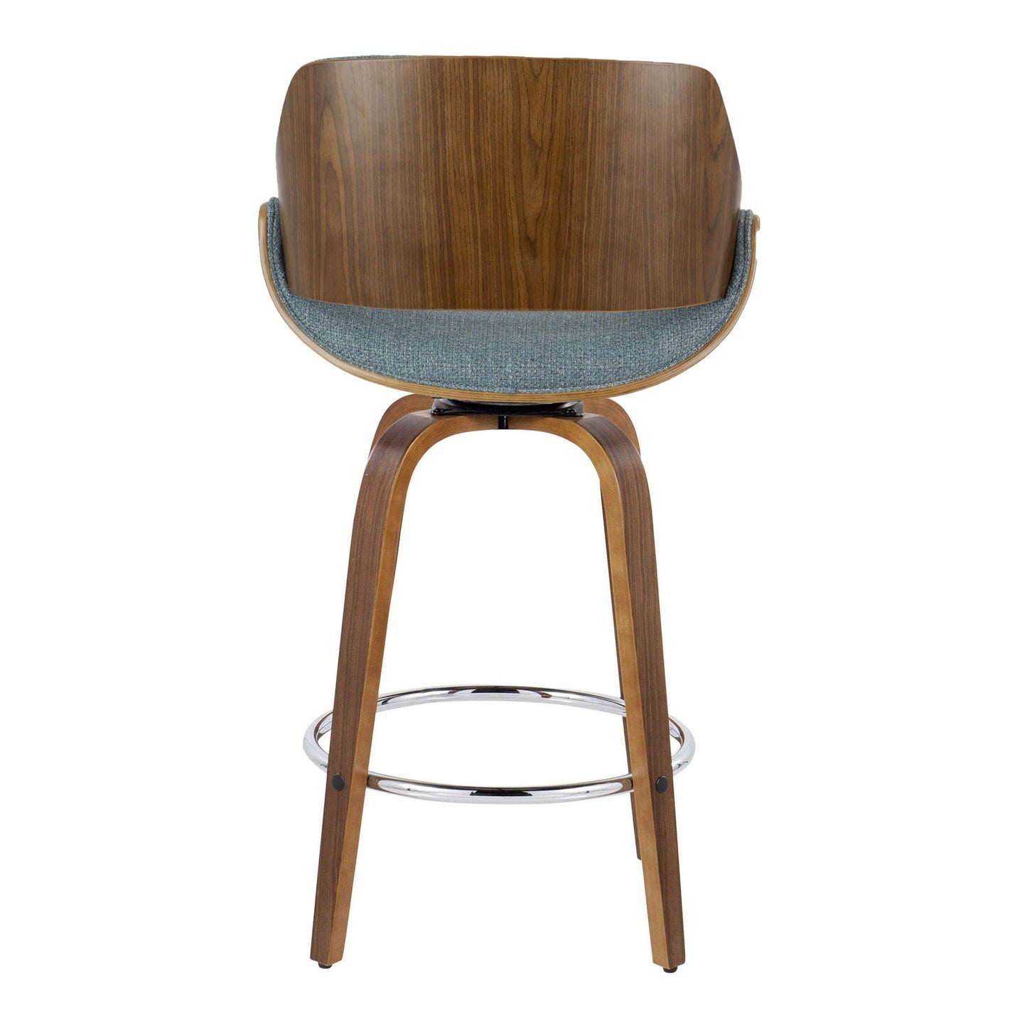 Counter Stool With Swivel With Round Footrest (Set of 2)