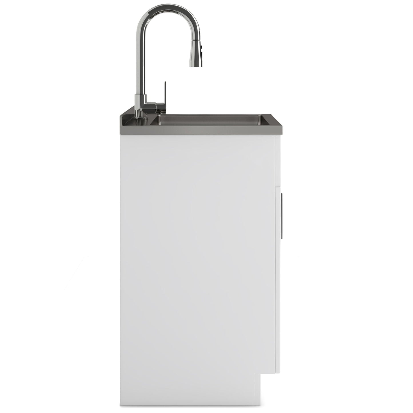 Laundry Cabinet With Faucet And Stainless Steel Sink