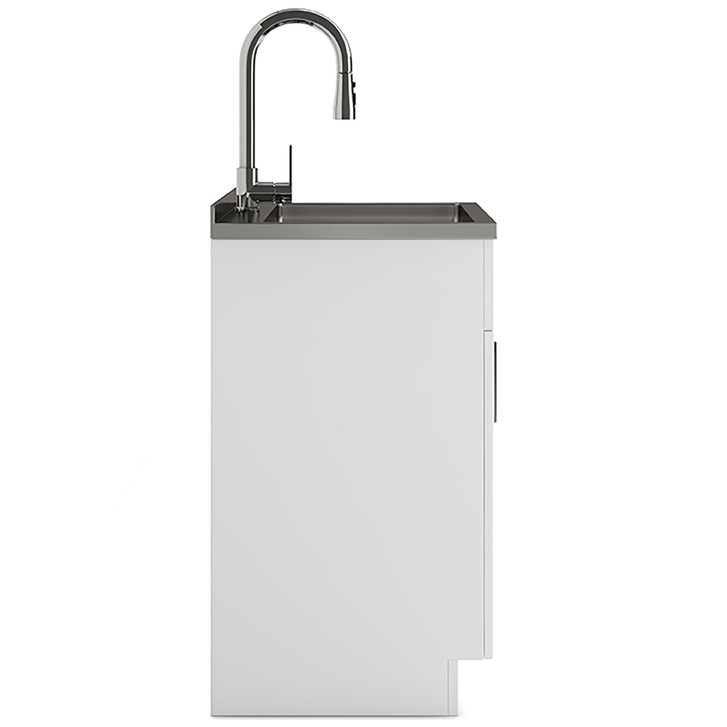 Laundry Cabinet With Faucet And Stainless Steel Sink