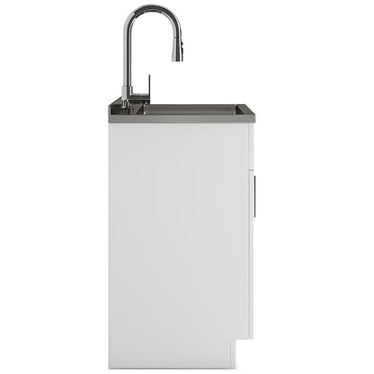 Laundry Cabinet With Faucet And Stainless Steel Sink