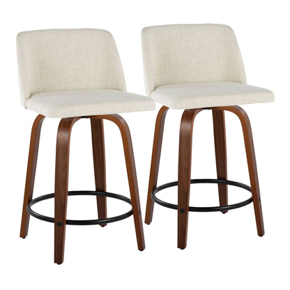 Counter Stool Swivel With Round Footrest (Set of 2)