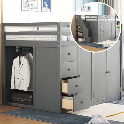 Loft Bed With Built In Wardrobes