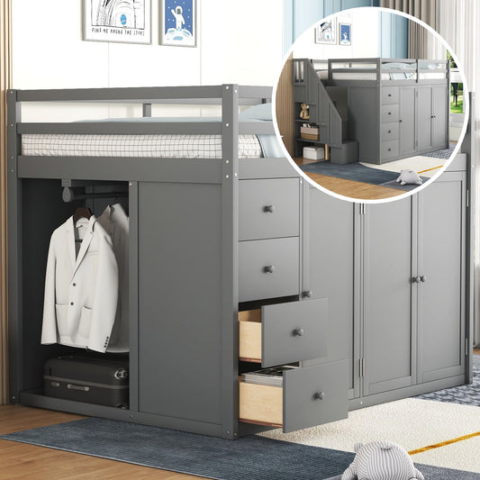 Loft Bed With Built In Wardrobes
