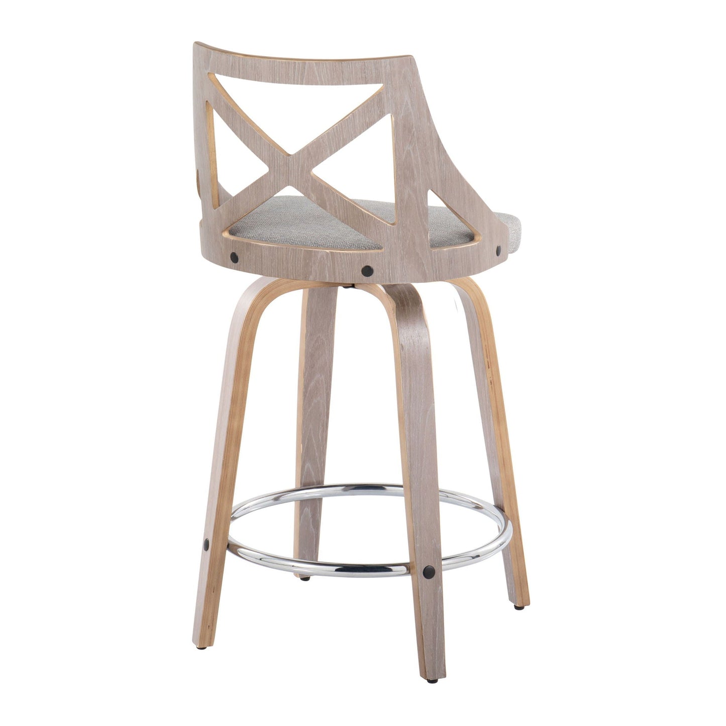 Counter Stool & Swivel With Round Footrest (Set of 2)
