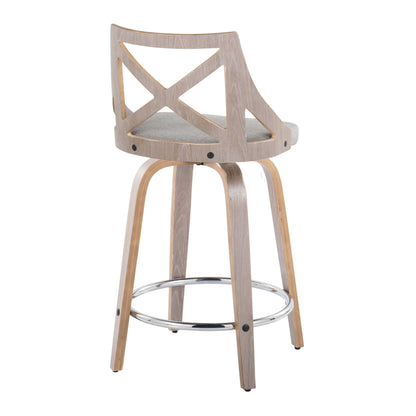 Counter Stool & Swivel With Round Footrest (Set of 2)