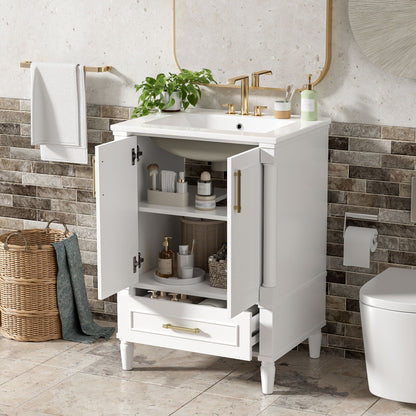 Vanity With Ornate French Cylinder Legs