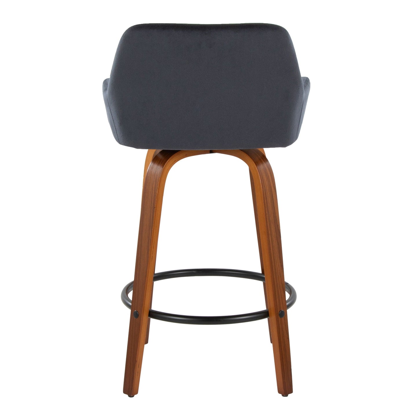 Counter Stool With Swivel With Round Footrest (Set of 2)