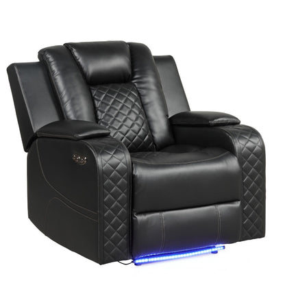 LED & Power Recliner Chair With Adjustable Headrest